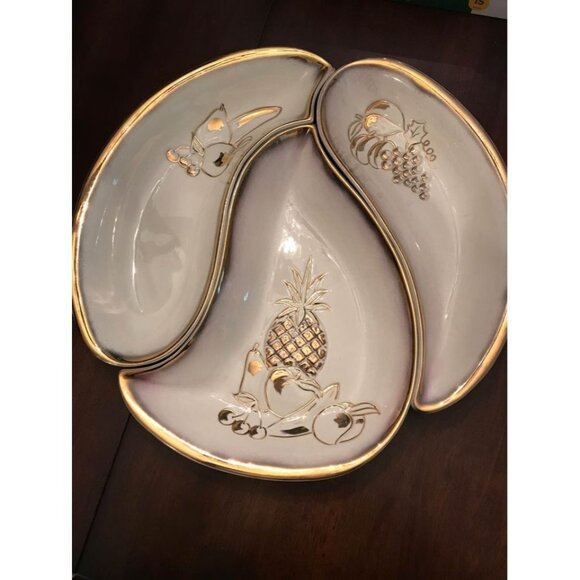 Vintage MCM HOENIG of California Three Piece Nesting Serving Platter | Charcuter - Picture 1 of 16